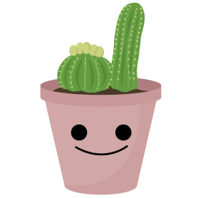 Sticker cactus souriant