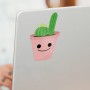 Sticker cactus souriant