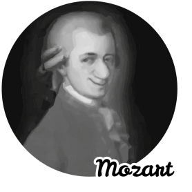 Sticker humour Mozart