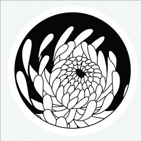 Sticker fleur chrysanthème
