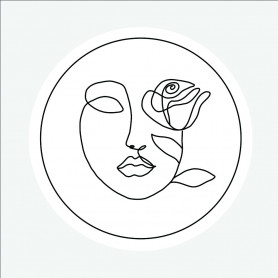 Sticker visage minimaliste