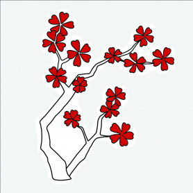 Sticker arbre japonais