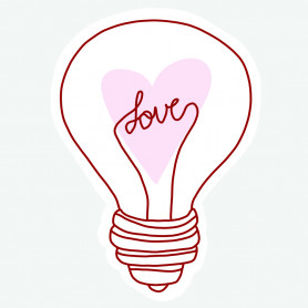 Sticker ampoule de l'amour