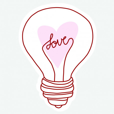 Sticker ampoule de l'amour