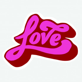 Sticker typographie love