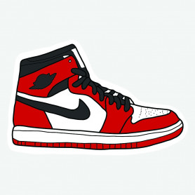 Sticker Jordan 1 rouge