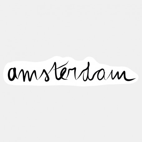 Sticker typographie Amsterdam