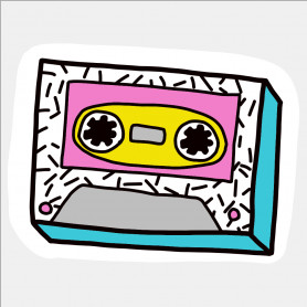 Sticker cassette 90s
