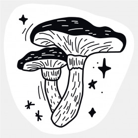 Sticker champignons féériques
