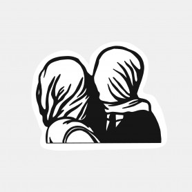 Sticker couple masqué