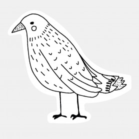 Sticker oiseau décoratif
