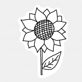 Sticker fleur tournesol