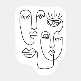 Sticker visages artistiques