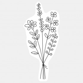 Sticker bouquet de fleurs