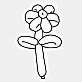 Sticker ballon fleur