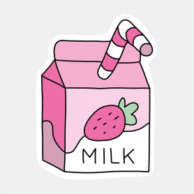 Sticker lait fraise