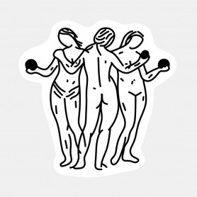 Sticker trio féminin