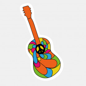 Sticker guitare année 70