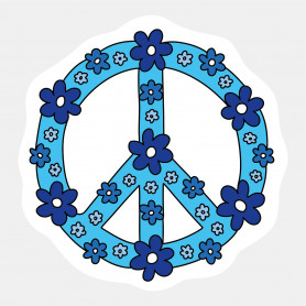 Sticker peace and love