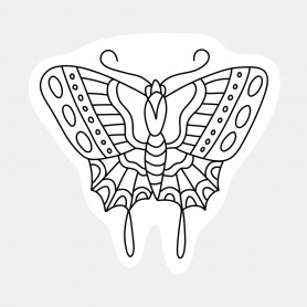 Sticker papillon traditionnel