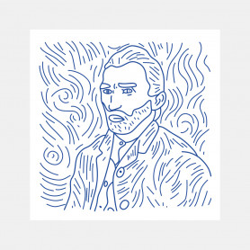 Sticker portrait Van Gogh